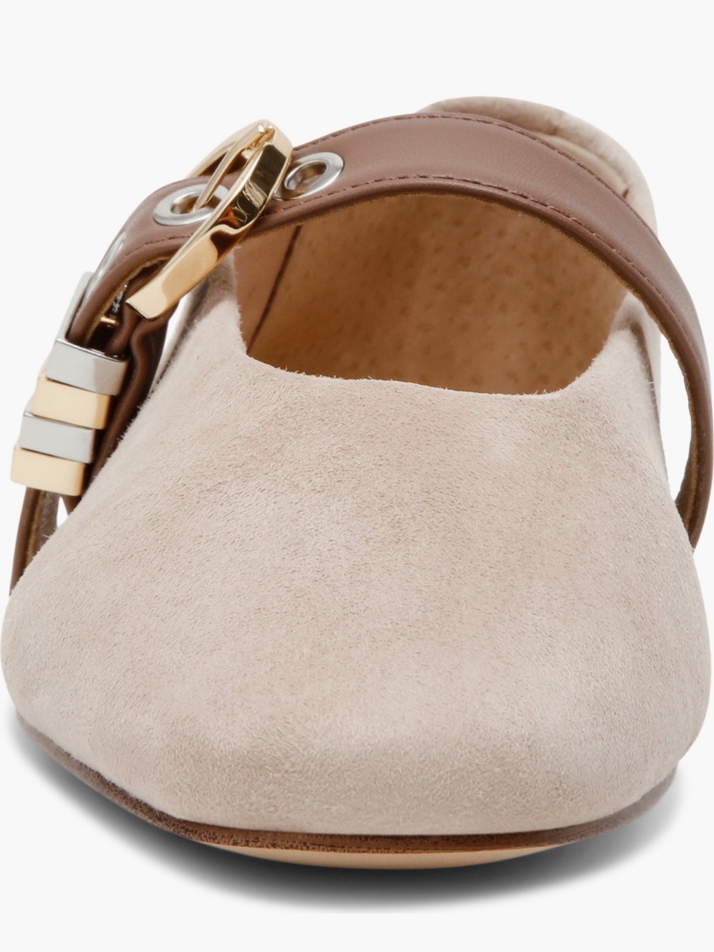 NEW Steve Madden Lucia Mary Jane Flat in Taupe Suede - Picture 5 of 12